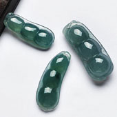 冰种蓝晴水缅甸翡翠A货四季豆挂件（一批走）