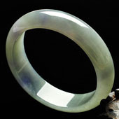 糯冰种晴水淡紫罗兰缅甸翡翠A货手镯（58.2mm）