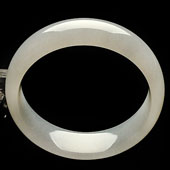 冰种白色缅甸翡翠A货手镯（58.5mm）