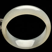 冰种白色缅甸翡翠A货手镯（58.2mm）