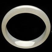 冰种白色缅甸翡翠A货手镯（58.5mm）