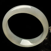 冰种白色缅甸翡翠A货手镯（52.7mm）