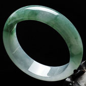 冰种飘花缅甸翡翠A货手镯（56.6mm）