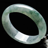 冰种飘花缅甸翡翠A货贵妃镯（60.7mm-55mm）