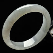 冰种淡晴水缅甸翡翠A货手镯（63.6mm）