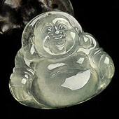 冰种晴水缅甸翡翠A货玉佛挂件