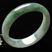 糯冰种飘花缅甸翡翠A货手镯（54.4mm）