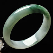 糯冰种飘花缅甸翡翠A货手镯（58.2mm）