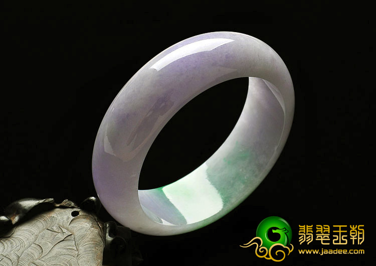 糯冰种春带彩缅甸翡翠A货手镯（55mm）