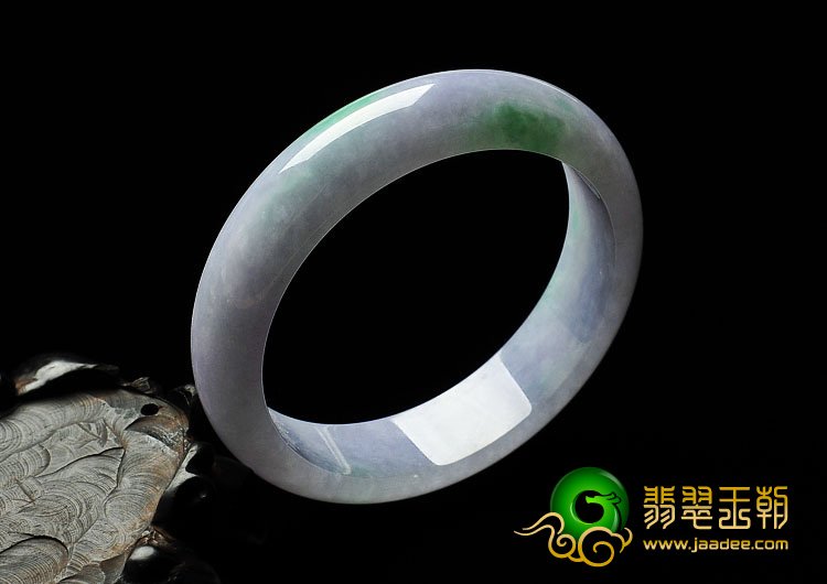 糯冰种春带彩缅甸翡翠A货手镯（56.7mm）