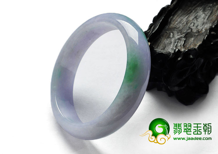 糯冰种春带彩缅甸翡翠A货手镯（56.7mm）