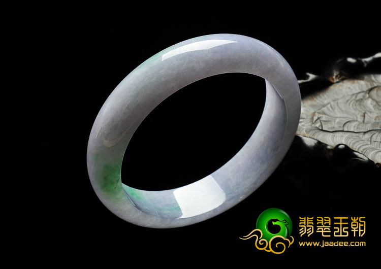 糯冰种春带彩缅甸翡翠A货手镯（56.7mm）