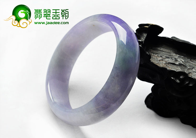 糯冰种紫罗兰缅甸翡翠A货手镯（61mm）