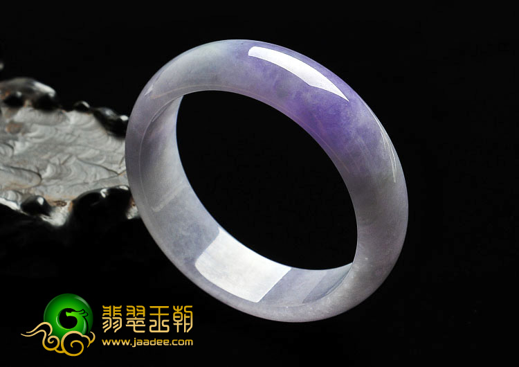 糯冰种紫罗兰缅甸翡翠A货手镯（61mm）