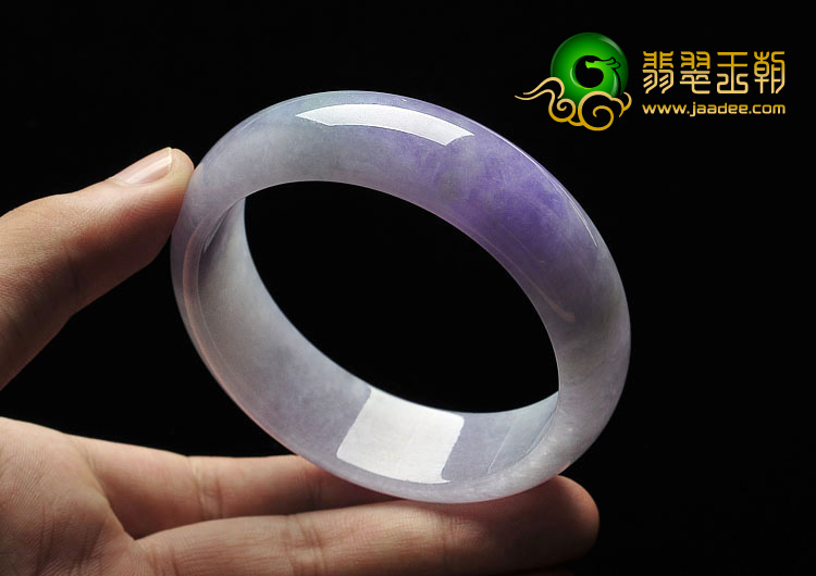 糯冰种紫罗兰缅甸翡翠A货手镯（61mm）