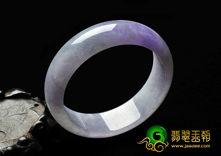 糯冰种紫罗兰缅甸翡翠A货手镯（61mm）