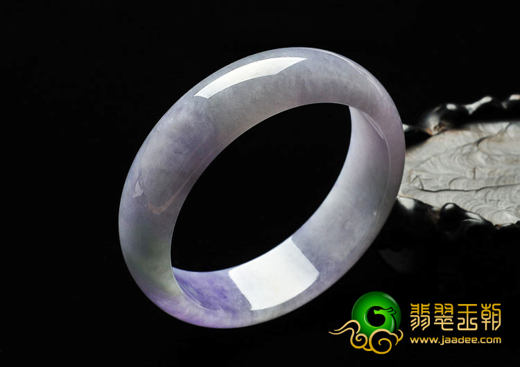 糯冰种紫罗兰缅甸翡翠A货手镯（61mm）