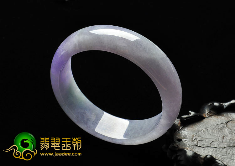 糯冰种紫罗兰缅甸翡翠A货手镯（61mm）