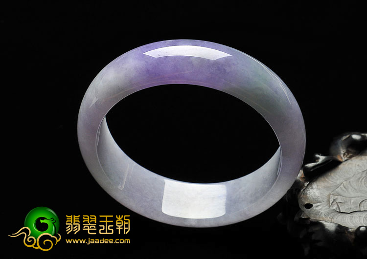 糯冰种紫罗兰缅甸翡翠A货手镯（61mm）