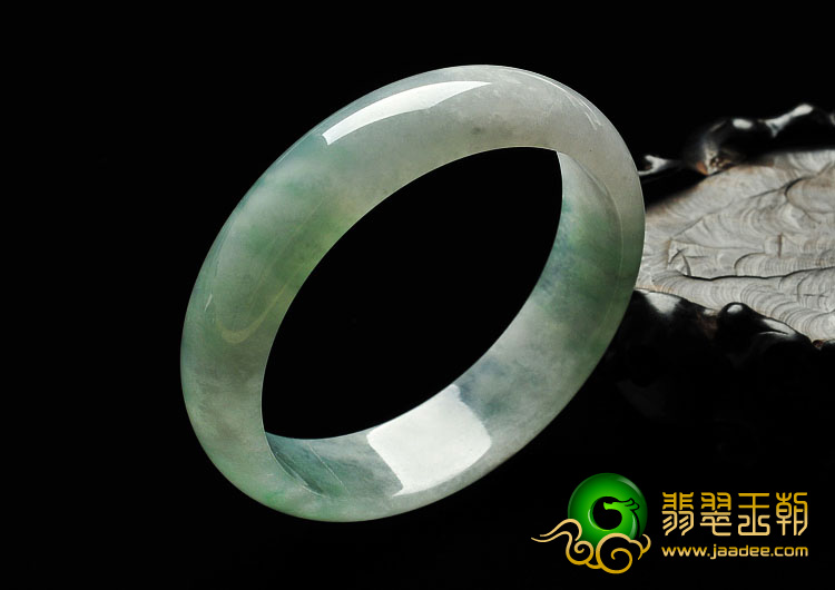 冰种晴水飘花缅甸翡翠A货手镯（58.7mm）
