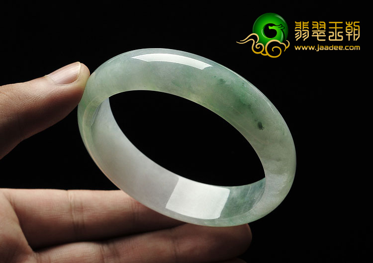 冰种晴水飘花缅甸翡翠A货手镯（58.7mm）