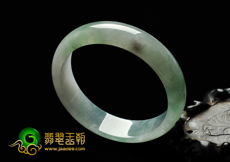 冰种晴水飘花缅甸翡翠A货手镯（58.7mm）