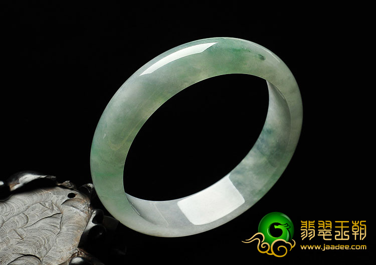 冰种晴水飘花缅甸翡翠A货手镯（58.7mm）