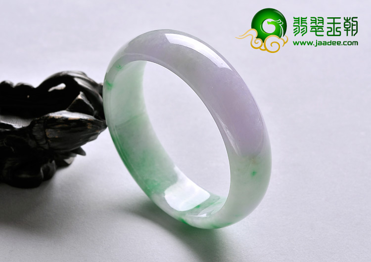 糯冰种春带彩缅甸翡翠A货手镯（56.4mm）