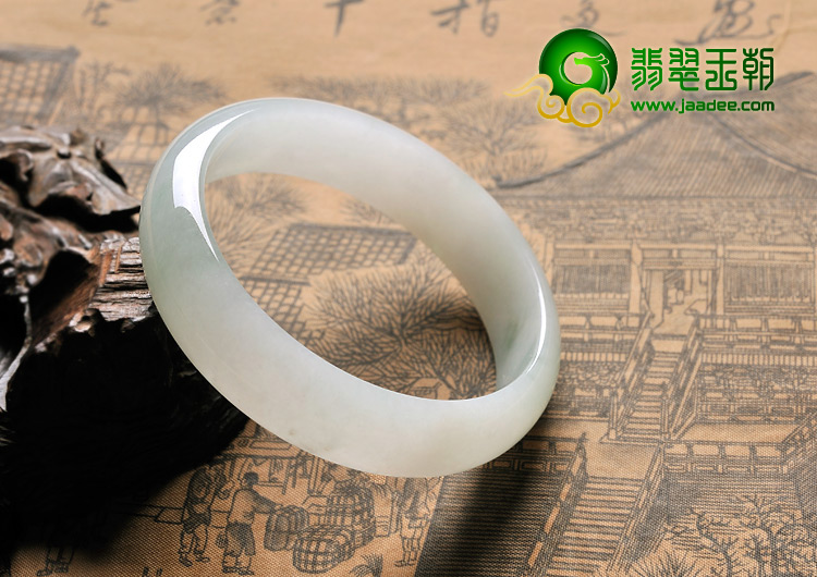 糯冰种晴水缅甸翡翠A货手镯（58.8mm）
