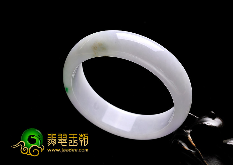 糯冰种淡春带彩缅甸翡翠A货手镯（60mm）