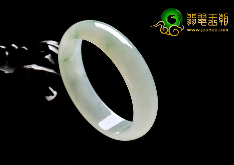 冰种飘花缅甸翡翠A货手镯（53.7mm）