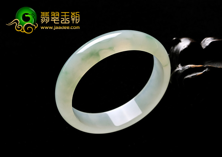 冰种飘花缅甸翡翠A货手镯（53.7mm）