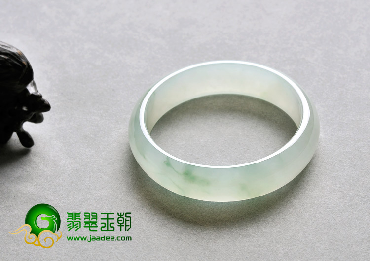 冰种飘花缅甸翡翠A货手镯（53.7mm）