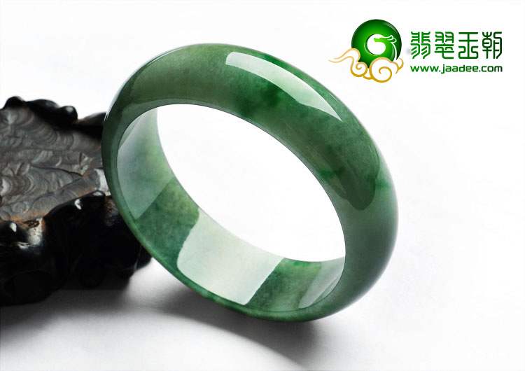 糯冰种飘翠缅甸翡翠A货手镯（58.6mm）