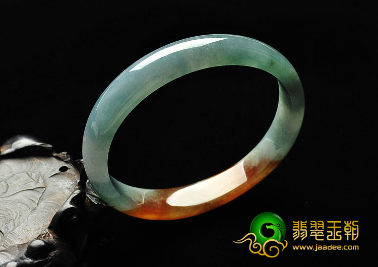 冰种晴水带黄翡缅甸翡翠A货贵妃镯（56.3-50.9mm）