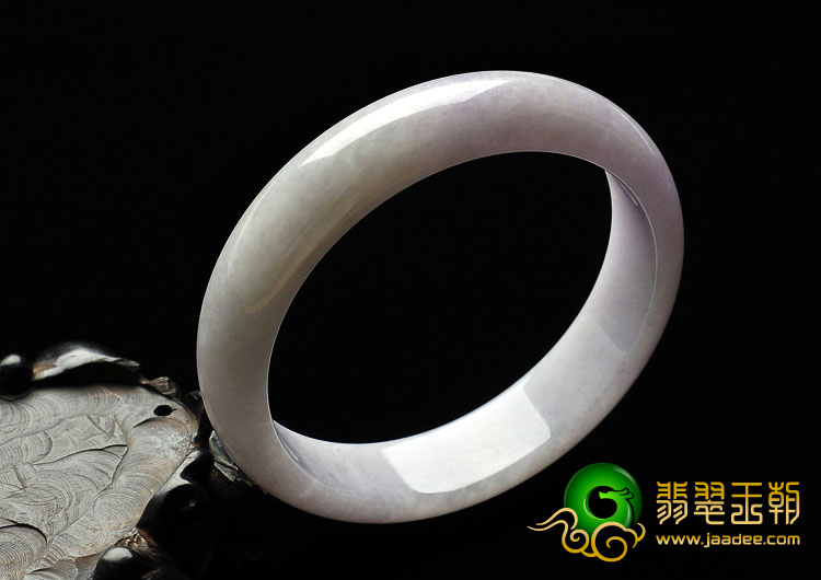 糯冰种淡紫罗兰缅甸翡翠A货手镯（59.6mm）
