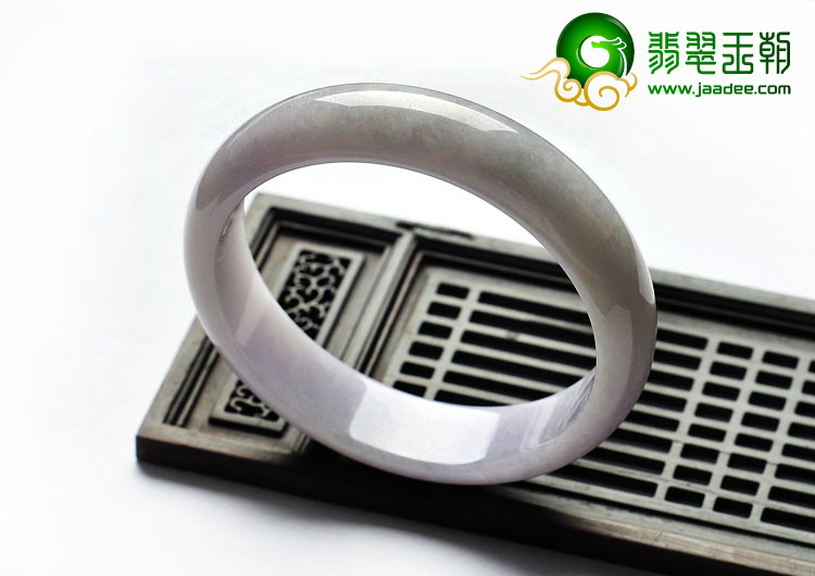 糯冰种淡紫罗兰缅甸翡翠A货手镯（59.6mm）