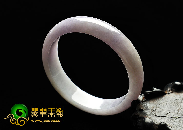 糯冰种淡紫罗兰缅甸翡翠A货手镯（59.6mm）