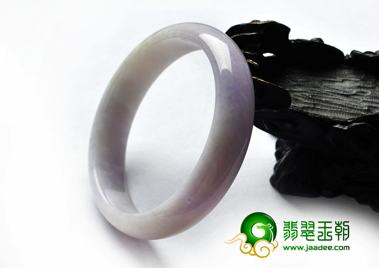 糯冰种淡紫罗兰缅甸翡翠A货手镯（59.6mm）