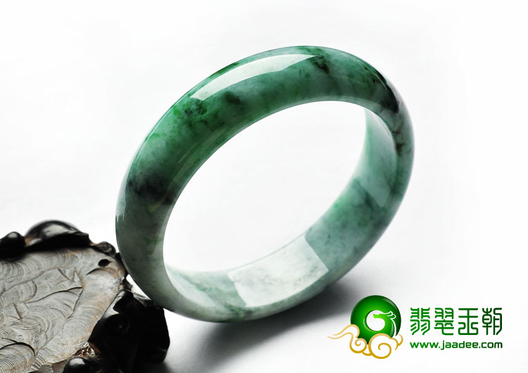 细糯种飘花缅甸翡翠A货手镯（60.4mm）
