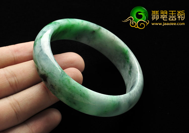 细糯种飘花缅甸翡翠A货手镯（60.4mm）