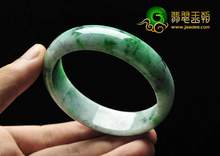 细糯种飘花缅甸翡翠A货手镯（60.4mm）