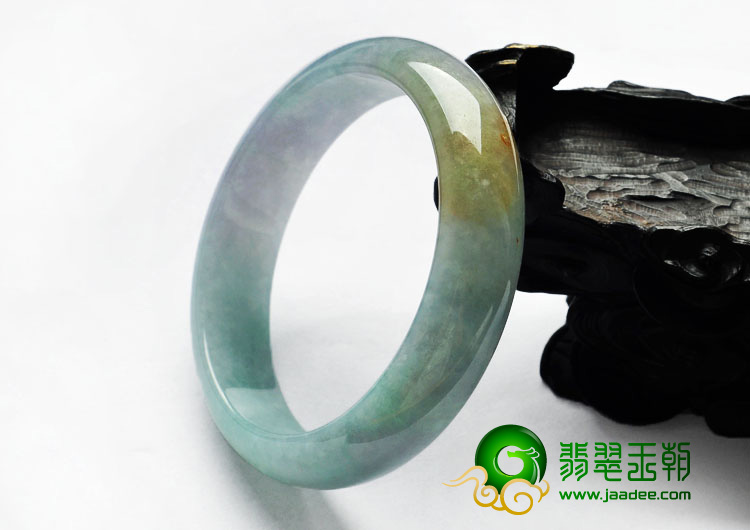 糯冰种淡春缅甸翡翠A货手镯（56.2mm）