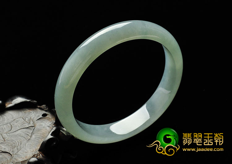 糯冰种晴水缅甸翡翠A货手镯（54.8mm）