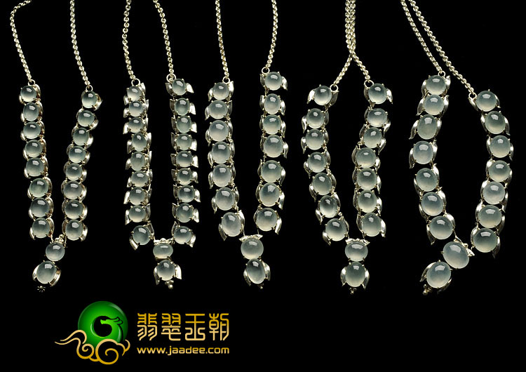 玻璃种淡晴水缅甸翡翠A货项链面（一批走）