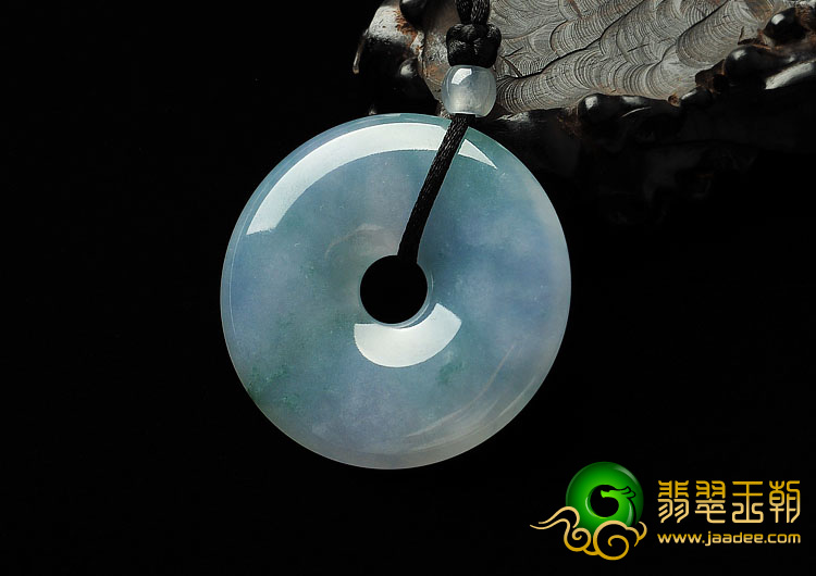 糯冰种紫罗兰缅甸翡翠A货平安扣挂件