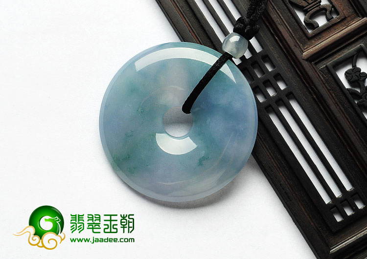 糯冰种紫罗兰缅甸翡翠A货平安扣挂件