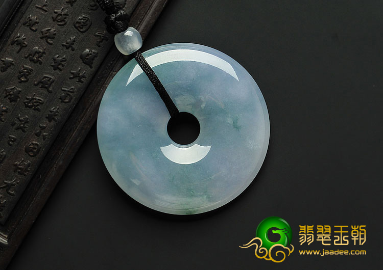 糯冰种紫罗兰缅甸翡翠A货平安扣挂件