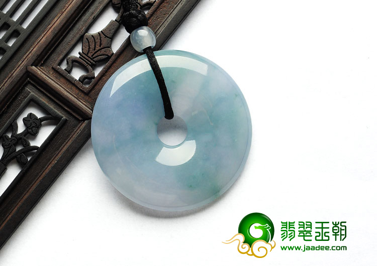 糯冰种紫罗兰缅甸翡翠A货平安扣挂件