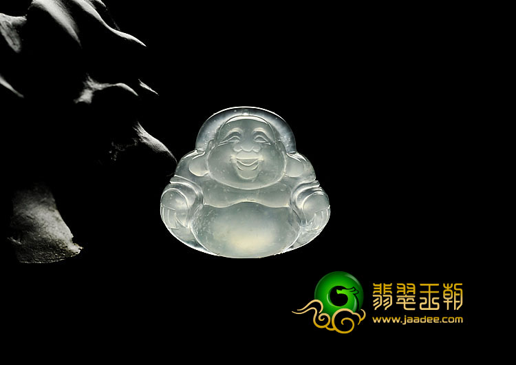 冰玻种缅甸翡翠A货玉佛挂件